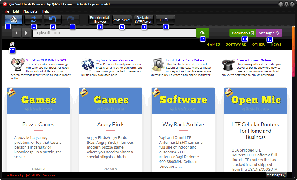 Free Flash Browser - QikSurf 2